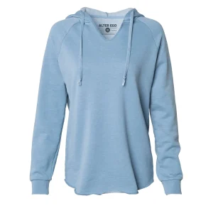 Outerwear|UNTUCKit Coastal Fade Hooded Pullover (Women’s) Soft Blue