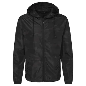 Outerwear|UNTUCKit Lightweight Packable Windbreaker Black Camo