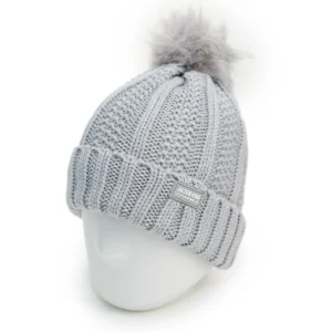 BeaniesEveryday Warmth, Elevated Feel|Autumn Collection|UNTUCKit Snowbird Woven Beanie With Pom - Gray