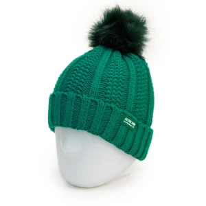 BeaniesEveryday Warmth, Elevated Feel|Autumn Collection|UNTUCKit Snowbird Woven Beanie With Pom - Green