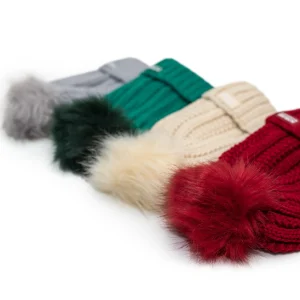 BeaniesEveryday Warmth, Elevated Feel|Autumn Collection|UNTUCKit Snowbird Woven Beanie With Pom - Green